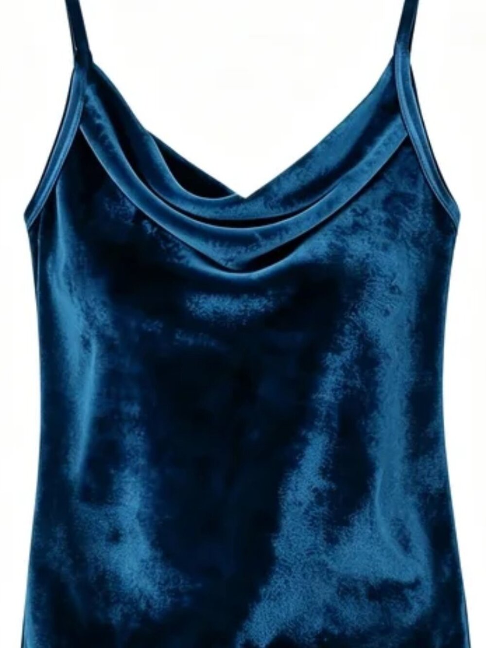 Drape Velvet Cowl Camisole Top